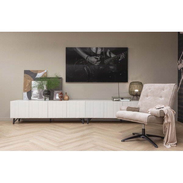 Tavolo TV crema in legno di pino 181x56 cm Miller - WOOOD-image-1