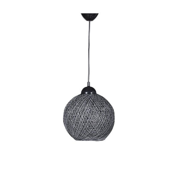 Lampadario nero/grigio con paralume in tessuto ø 22 cm – Opviq lights