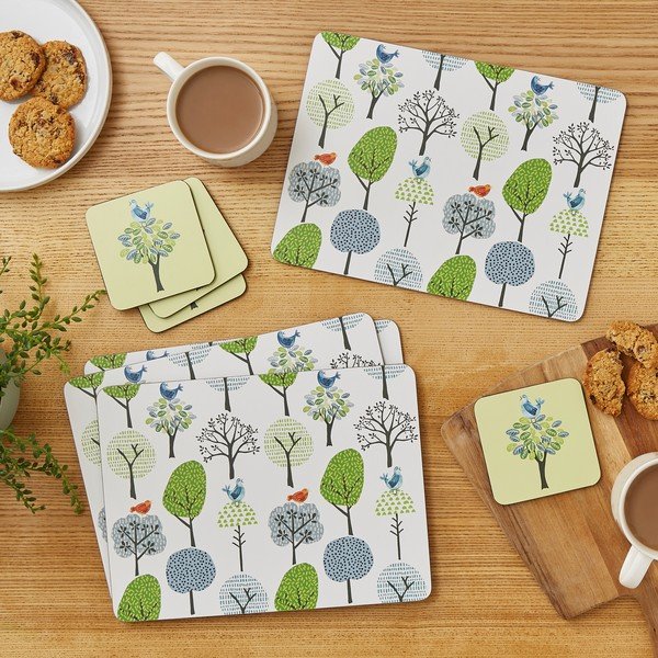 Sottobicchieri in sughero in set da 4 Forest Birds - Cooksmart ®-image-1