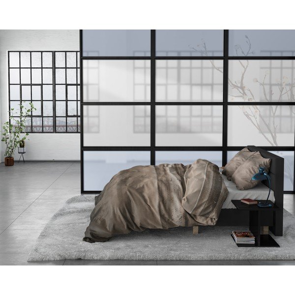Biancheria da letto singola in flanella marrone Marcus Taupe, 140 x 220 cm - Sleeptime-image-4