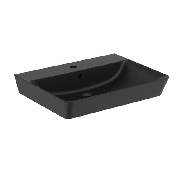 Lavabo nero opaco in ceramica 60x46 cm Silk Black - Ideal Standard