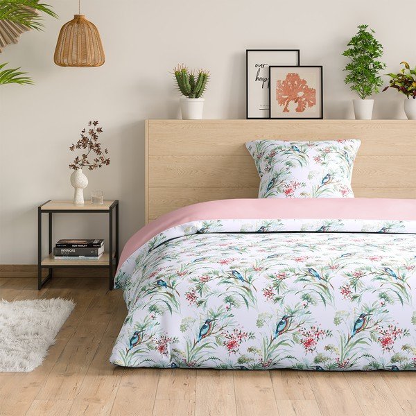 Biancheria da letto singola in cotone Averi Kingfisher, 155 x 220 cm Averi Kingfihser - AmeliaHome-image-1