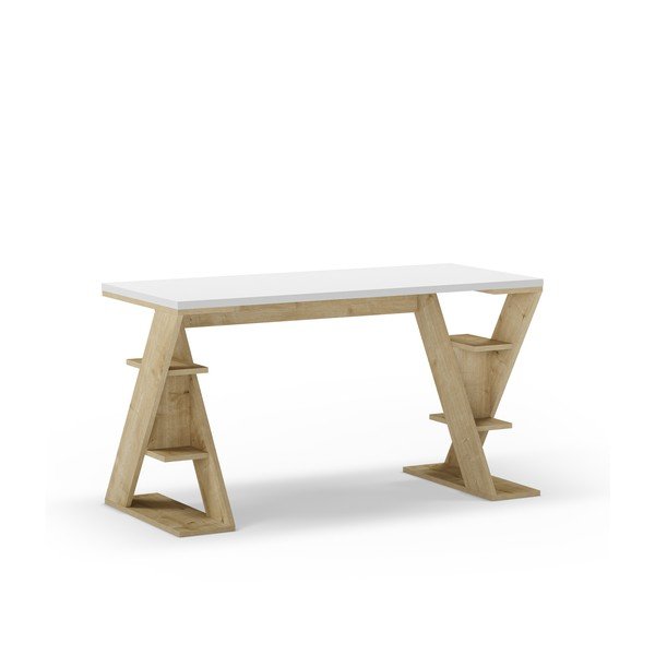 Scrivania con piano bianco 60x137 cm Butterfly - Marckeric-image-2