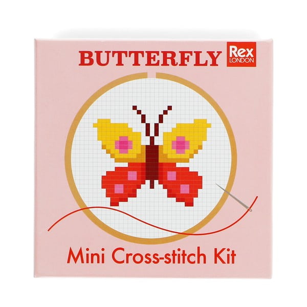 Set creativo punto-croce Cross-stitch Kit Butterfly - Rex London