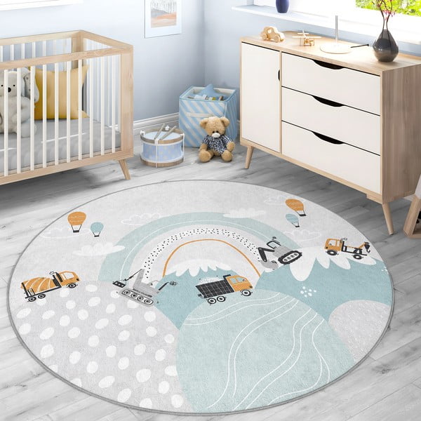 Tappeto per bambini lavabile ø120 cm Snowy Hills – Mila Home-image-1