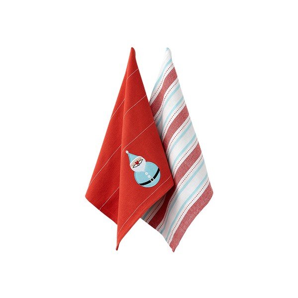 Sada 2 kuchyňských utěrek Merry Santa