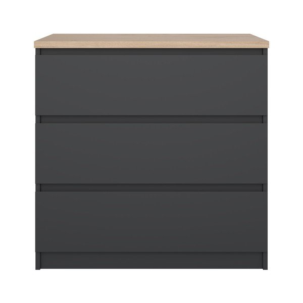 Credenza grigio scuro 77x76x50 cm Naia – Tvilum-image-2