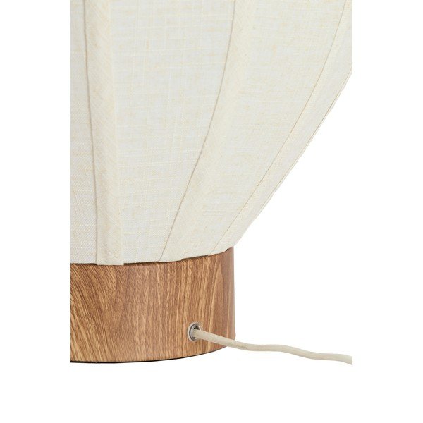 Lampada da tavolo color crema in metallo con paralume in tessuto (altezza totale 36 cm) Kyzo – Light & Living-image-2