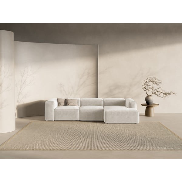 Divano angolare beige (con penisola a destra/con chaise lounge) Bergamo – Cosmopolitan Design-image-1