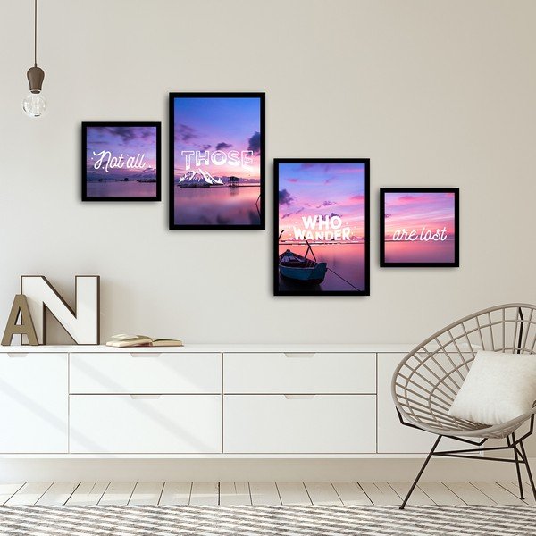 Set di 4 quadri Pahlio - Alpyros-image-1