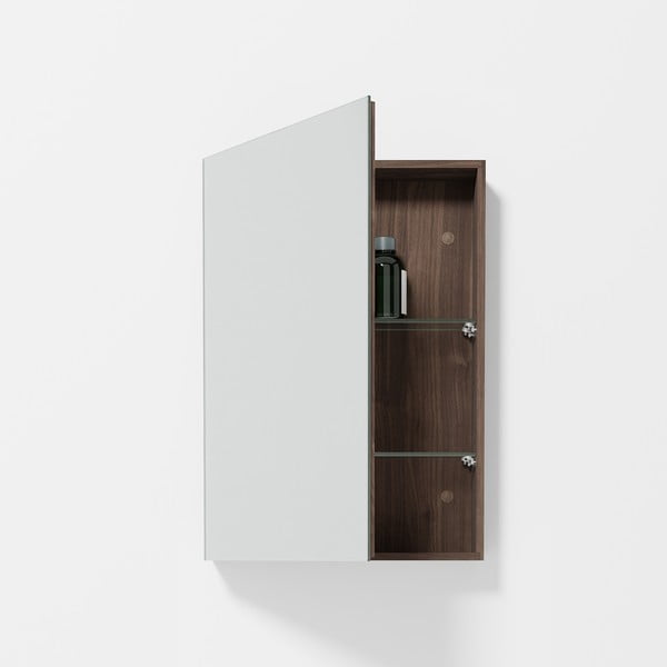 Mobile da bagno a parete in legno di noce Slimfit - Wireworks-image-3