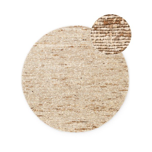 Tappeto rotondo beige in lana tessuto a mano ø 200 cm Bexley Woolwich – Ted Baker