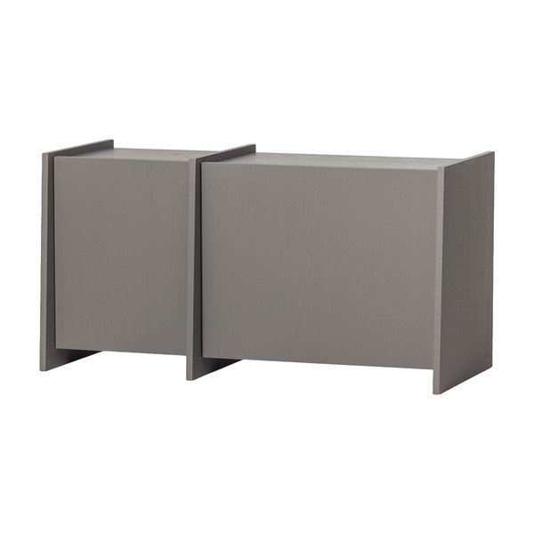 Mobile TV grigio con effetto frassino 102x53x44 cm Brock – WOOOD