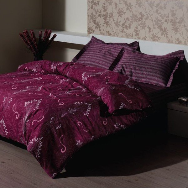 Sada povlečení a prostěradla Damask Ranforce, 200x220 cm
