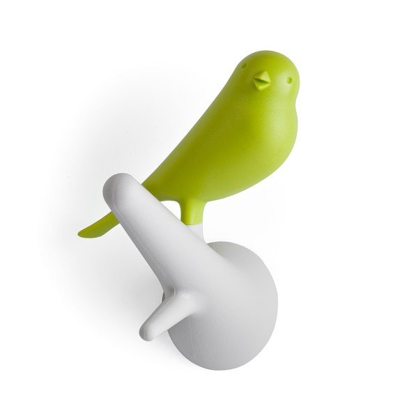 Set 4 háčků vrabčáci, bílá/zelená-image-3