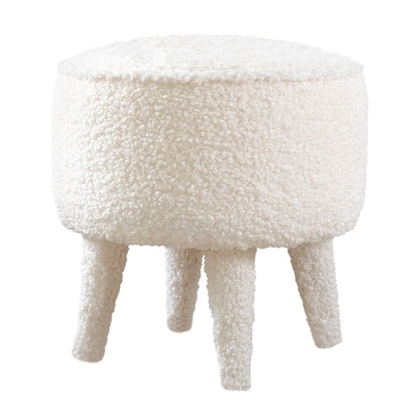 Pouf bianco per bambini in tessuto bouclé Moouv - Artie