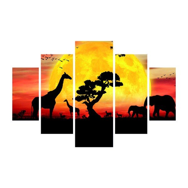 Pittura in più parti Safari, 92 x 56 cm - Destiny