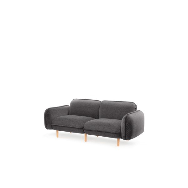 Divano bouclé grigio scuro 188 cm Bean - EMKO-image-1