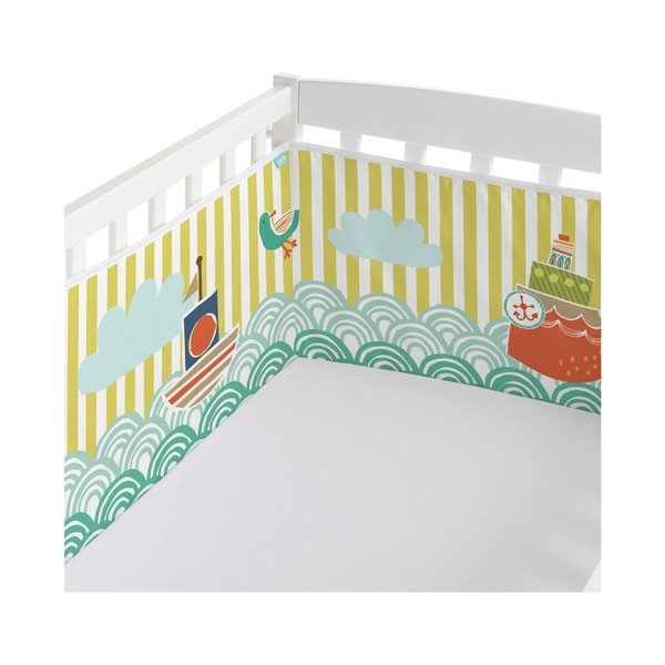 Coprimaterasso per culla in cotone, 210 x 40 cm Ahoy There - Moshi Moshi-image-1