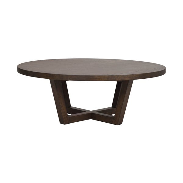 Tavolino rotondo in rovere marrone scuro ø 110 cm Boxford - Rowico-image-2