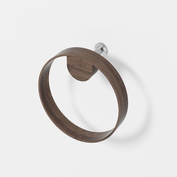 Porta asciugamani da parete in legno di noce Yoku - Wireworks-image-1