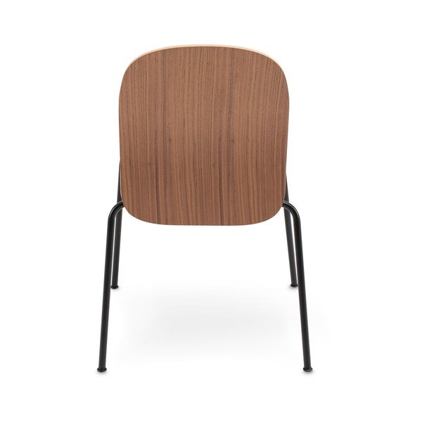 Sedie da pranzo in set marroni con effetto noce impilabili 2 pz Book – Gazzda-image-3