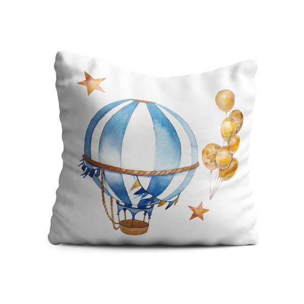 Dětský polštář OYO Kids Air Balloon Adventures, 40 x 40 cm