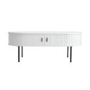 Tavolino da salotto bianco effetto rovere 60x120 cm Nola – Unique Furniture
