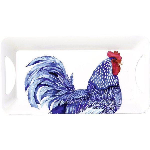 Vassoio da portata 39,5x20,5 cm Blue Plumage - IHR