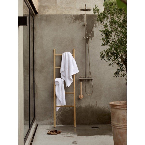 Asciugamano tipo terry bianco in cotone 70x140 cm Sauna – Zone-image-1