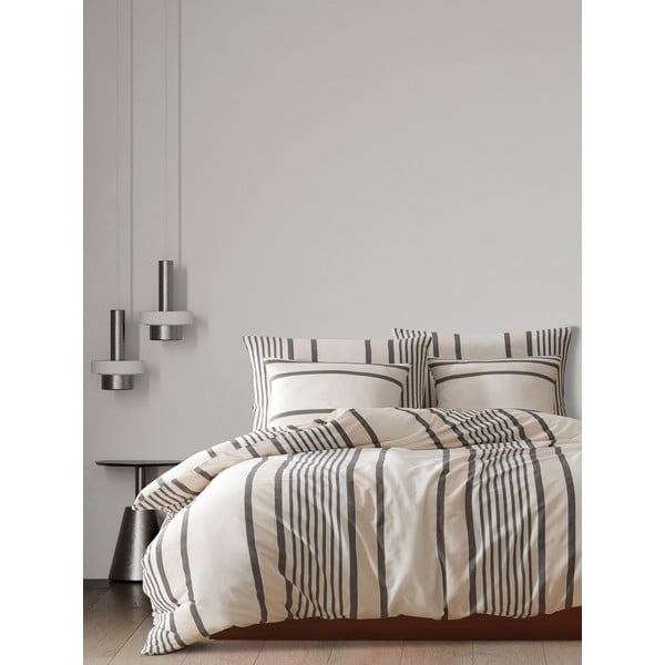 Biancheria da letto beige per letto matrimoniale 200x200 cm Astana – Mijolnir