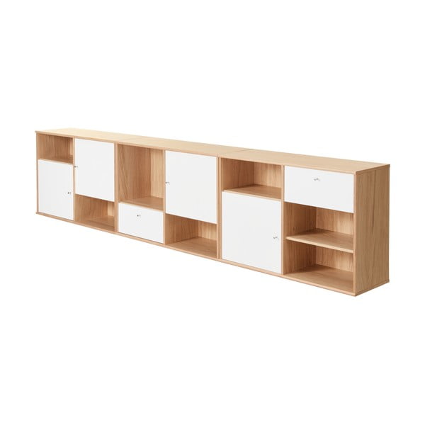 Cassettiera bassa bianca in rovere 267x61 cm Mistral - Hammel Furniture-image-3