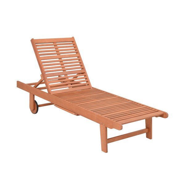 Lettino da giardino in legno di colore grigio e naturale San Diego - Garden Pleasure-image-1