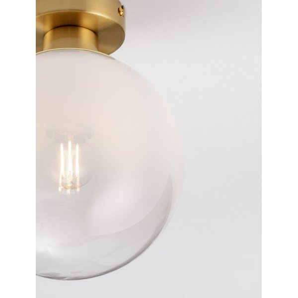 Plafoniera bianca/dorata in vetro Vita – Nova Luce-image-1