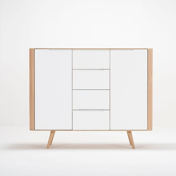 Cassettiera in rovere Due, 135 x 42 x 110 cm Ena - Gazzda-image-3