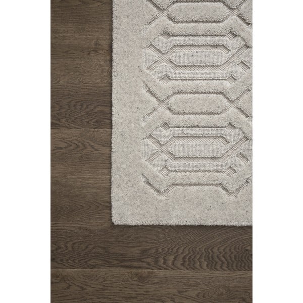 Tappeto in lana grigio chiaro 160x230 cm Dive - Agnella-image-4