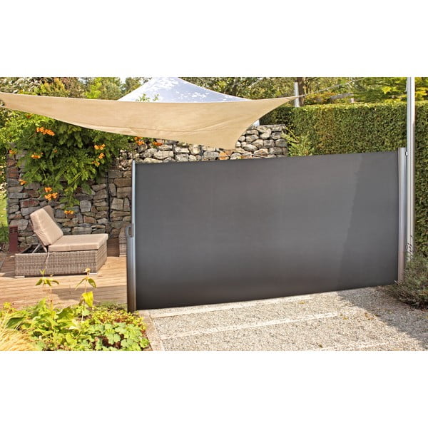 Paravento da balcone in metallo grigio 300x160 cm - Garden Pleasure-image-1