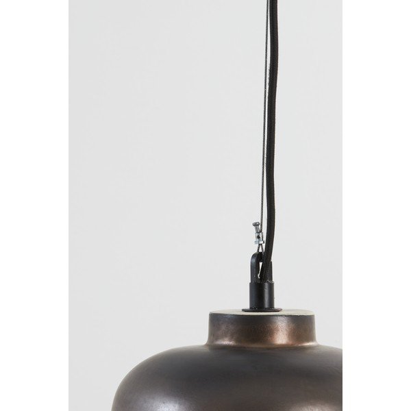 Lampadario color bronzo con paralume in ceramica ø 22,5 cm Dena - Light & Living-image-4