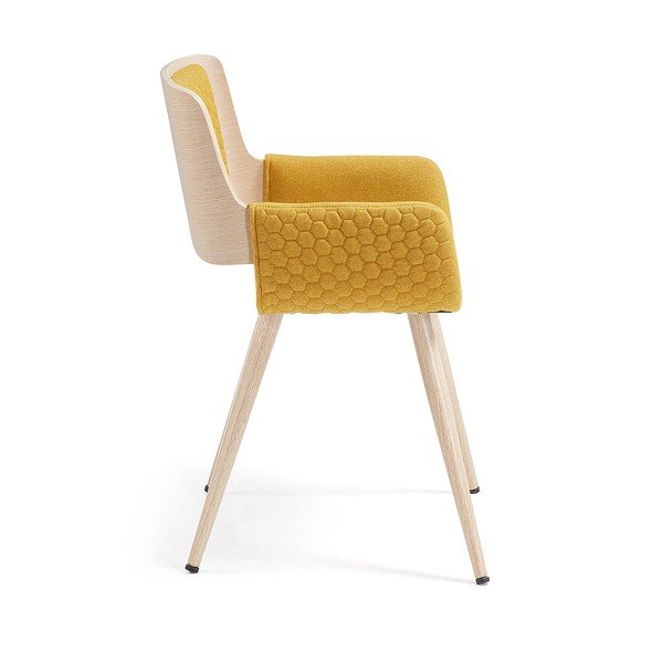 Sedia giallo senape Andre - Kave Home-image-2