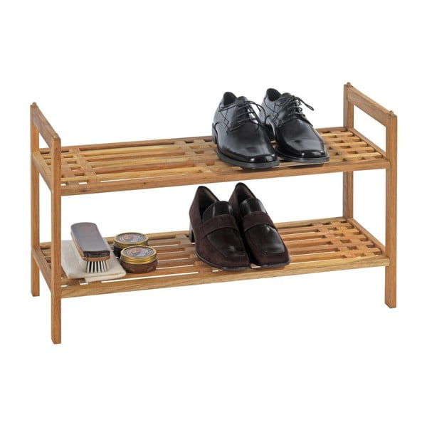 Scarpiera in legno di noce in colore naturale Norway - Wenko-image-1