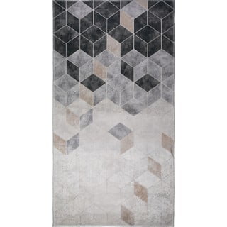 Tappeto lavabile grigio e crema 150x80 cm - Vitaus