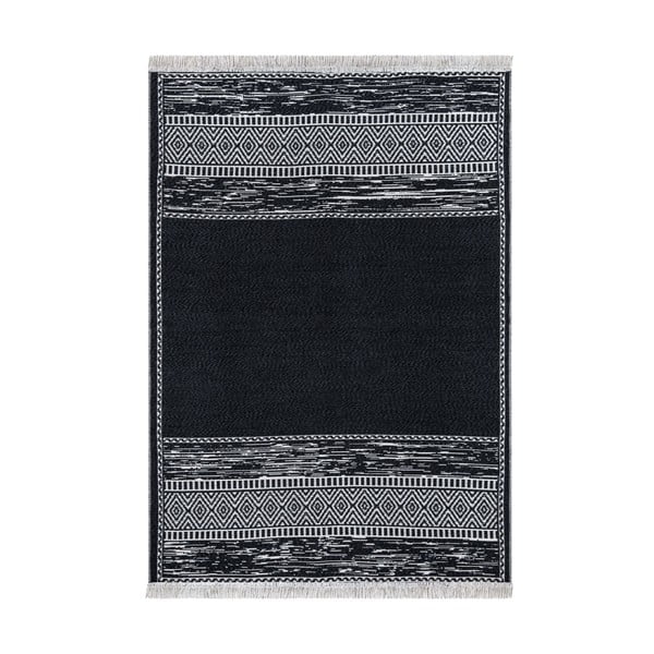 Tappeto in cotone bianco e nero , 80 x 150 cm Duo - Oyo home
