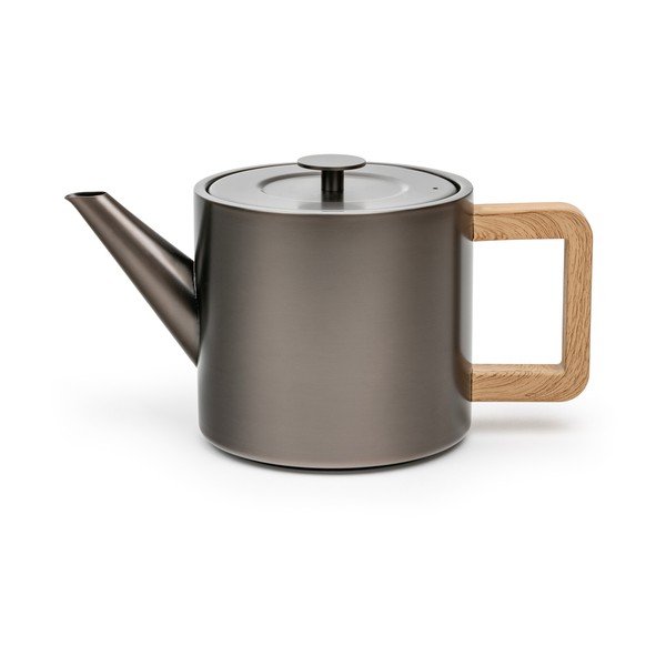 Teiera grigia in acciaio inox con filtro 1,1 l Duet Narvik – Bredemeijer