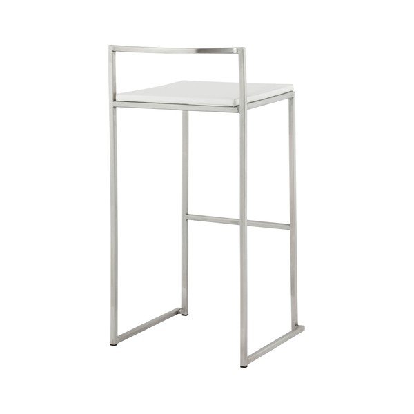 Sedia da bar con seduta bianca Meto, altezza seduta 74 cm - Kokoon-image-4
