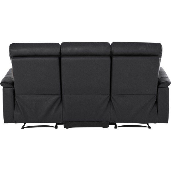 Divano in pelle nera 197 cm Southbrook - Støraa-image-3