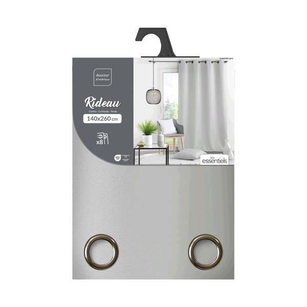 Tenda grigio chiaro 140x260 cm Essentiel – douceur d'intérieur-image-3