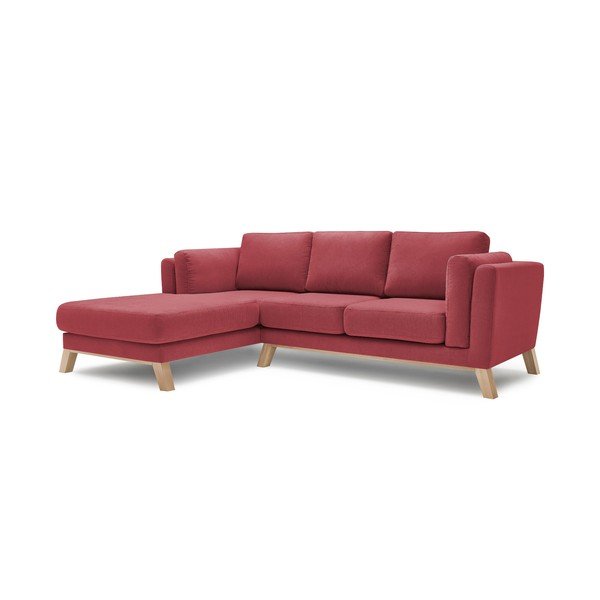 Divano angolare rosso Seattle, angolo sinistro - Bobochic Paris-image-3
