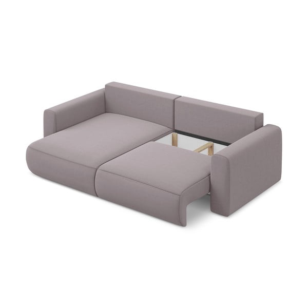 Divano angolare lavanda allungabile/con contenitore (con penisola a sinistra/con chaise lounge) con rivestimento in velluto Kapua – Makamii-image-4