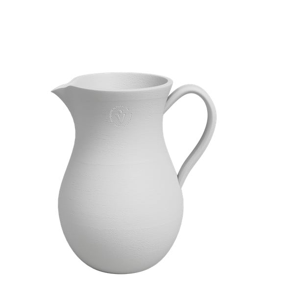 Vaso in ceramica bianca fatto a mano (altezza 30 cm) Harmonia - Artevasi