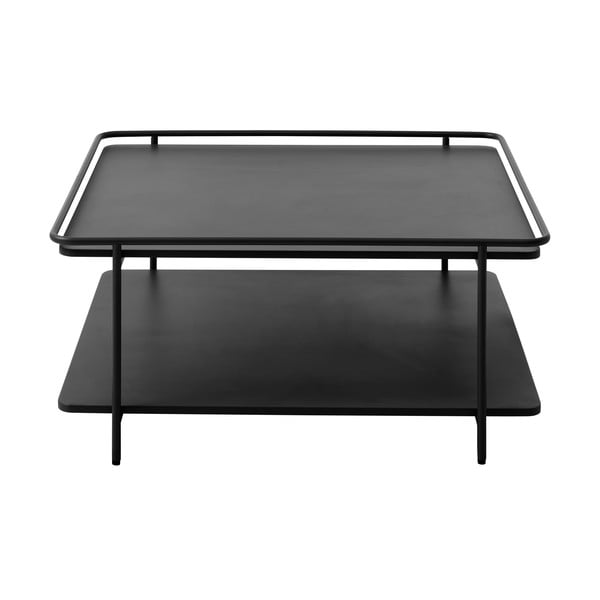 Tavolino da salotto nero in metallo 75x75 cm Yuba – Unique Furniture